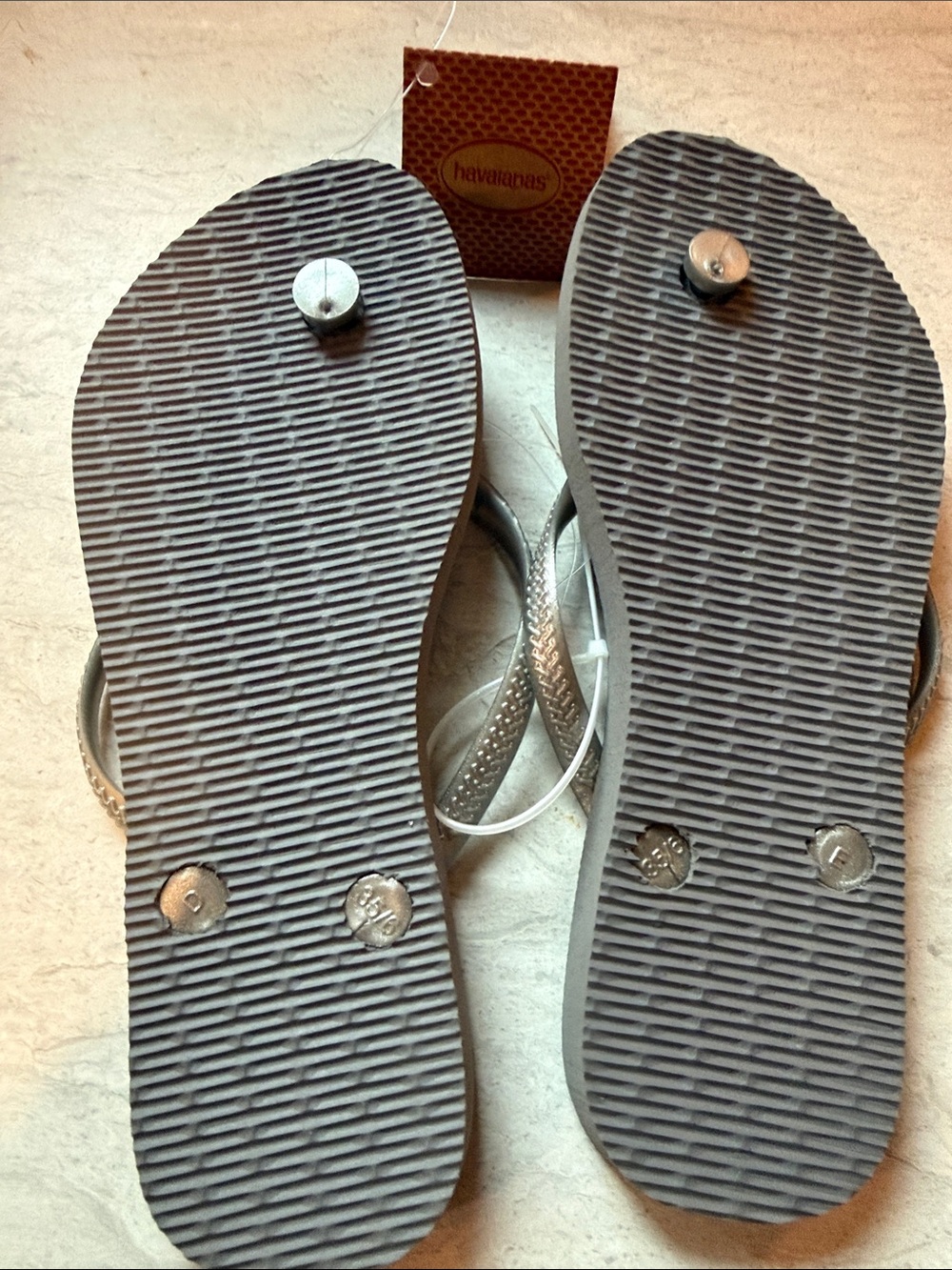 Havaianas Women's Silver Gray Flip Flop Sandals - Picture 3 of 3